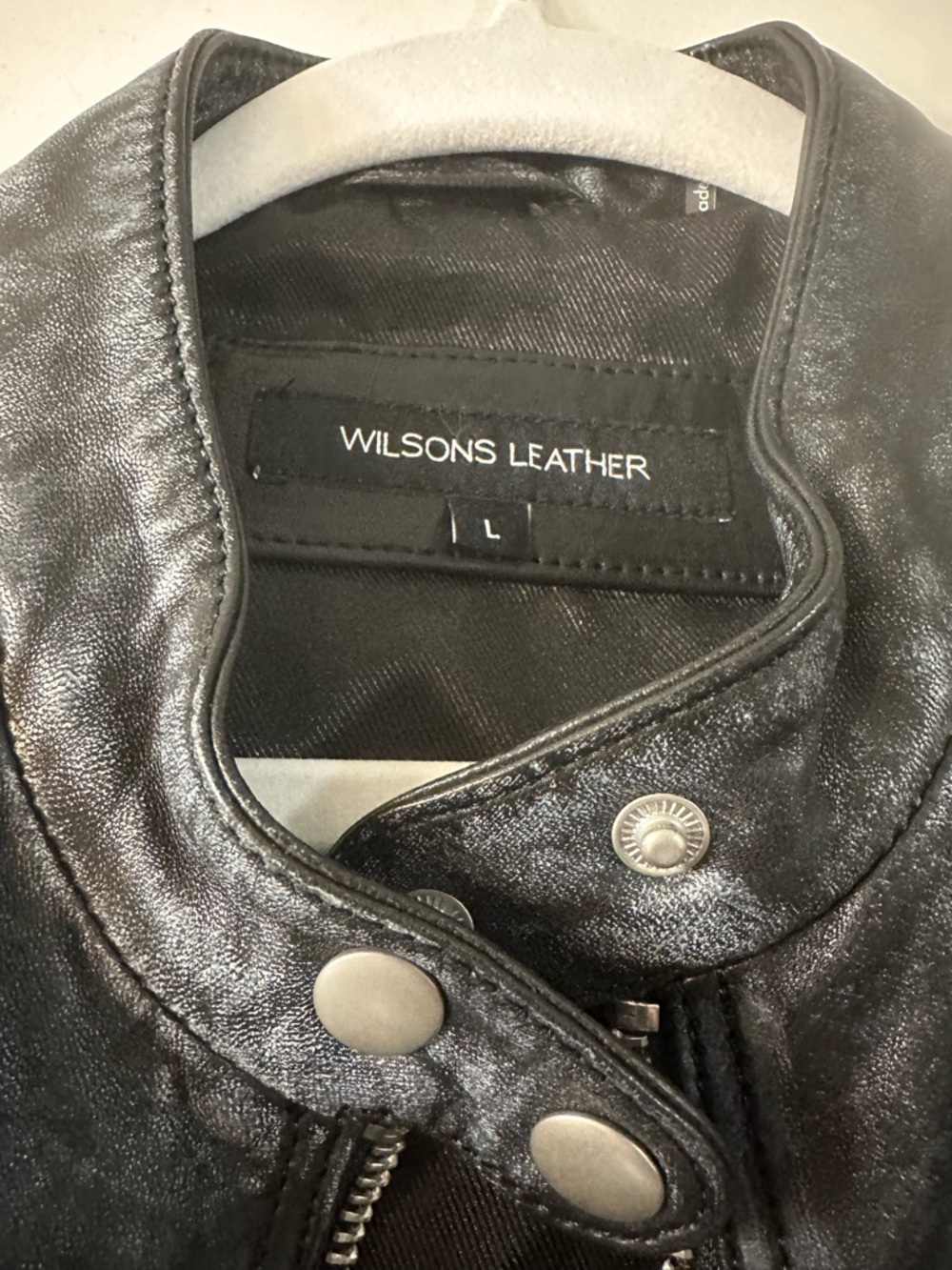 Black Leather Moto Jacket - Picture 12 of 15